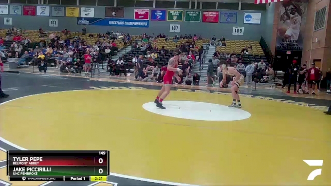 149 lbs Cons. Semi - Tyler Pepe, Belmont Abbey vs Jake Piccirilli, UNC ...