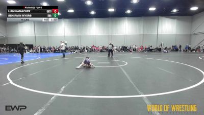 76 lbs Rr Rnd 1 - Liam Hamacher, Untouchables 12U Black vs Benjamin Myers, Roundtree Wrestling Academy 12u