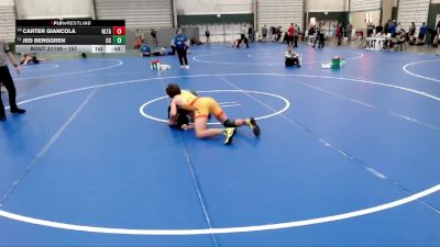 157 lbs Cons. Semi - Jed Berggren, Cross County vs Carter Giancola, Next Level Training Academy