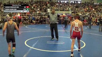 76 lbs Champ. Round 1 - Logan Winkler NE2, River vs Owen Kairn SE6, Lakota East Youth Wrestling