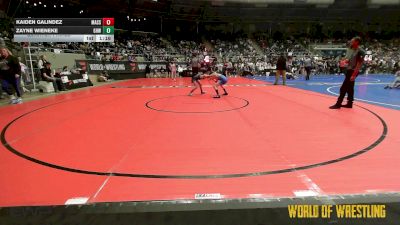 70 lbs Quarterfinal - Kaiden Galindez, Massa's Maniacs vs Zayne Wieneke, Greater Heights Wrestling