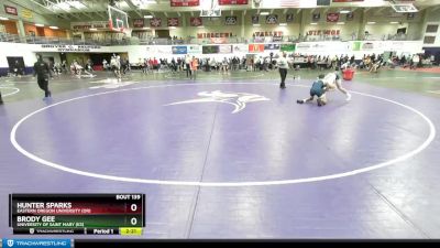 125 lbs Champ. Round 2 - Brody Gee, University Of Saint Mary (KS) vs Hunter Sparks, Eastern Oregon University (OR)