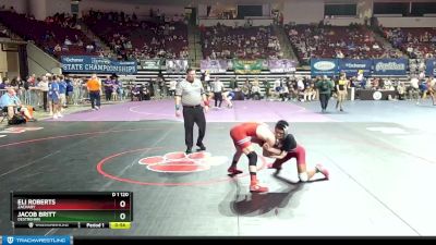 D 1 120 lbs Cons. Round 4 - Eli Roberts, Zachary vs Jacob Britt, Destrehan