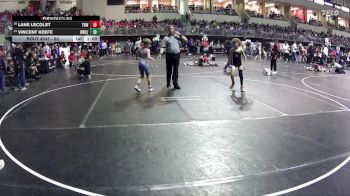 80 lbs Champ. Round 1 - Vincent Keefe, Hawks Wrestling Club (Lincoln) vs Lane LeColst, The Best Wrestler