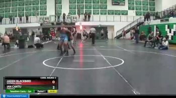 220 lbs Cons. Round 2 - Jaden Blackbird, Wyoming Indian vs Ian Cantu, Pinedale