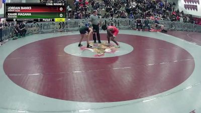 120 lbs Cons. Round 2 - Jordan Banks, Arbor View vs Xahir Magana, Western