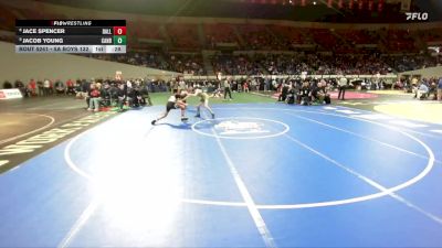 5A Boys 132 lbs Cons. Round 2 - Jace Spencer, Dallas Boys vs Jacob Young, Canby Boys