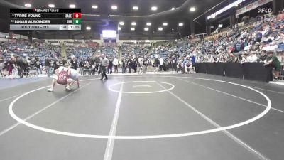 215 lbs Champ. Round 1 - Tyrus Young, Salina-Central vs Logan Alexander, Spring Hill HS