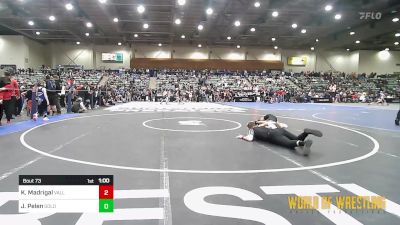 76 lbs Semifinal - Keidyn Madrigal, Valley Vandals vs Joel Pelen, Golden Back