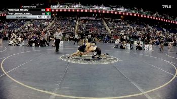 1A 157 lbs Semifinal - Michael Mauro, Bradford Preparatory School vs Styler Blackwell, Polk County High School