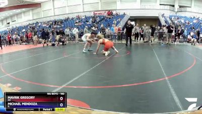 160 lbs Champ. Round 2 - Mavrik Gregory, OH vs Michael Mendoza, IL