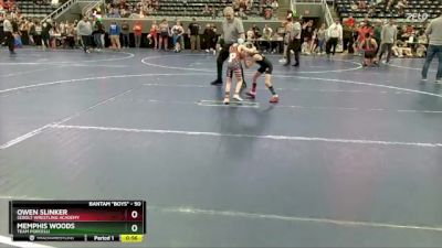 50 lbs Champ. Round 1 - Memphis Woods, Team Porcelli vs Owen Slinker, Sebolt Wrestling Academy