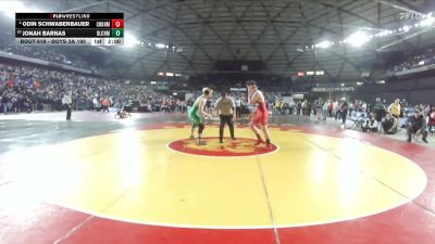 Boys 3A 190 lbs Champ. Round 3 - Jonah Barnas, Bishop Blanchet vs Odin Schwabenbauer, Snohomish