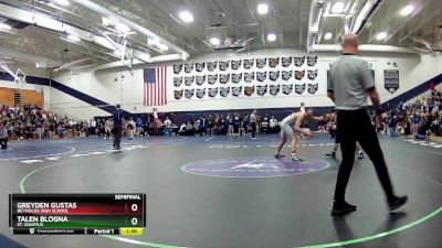 144 lbs Semifinal - Greyden Gustas, Reynolds High School vs Talen Blogna, St. Ignatius