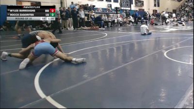 160 lbs Round Of 32 - Myles Burroughs, Northfield Mt. Hermon vs Rocco Zagorites, Loudoun County
