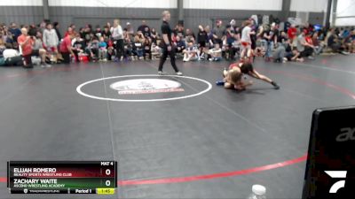 126 lbs Quarterfinal - Elijah Romero, Reality Sports Wrestling Club vs Zachary Waite, Ascend Wrestling Academy