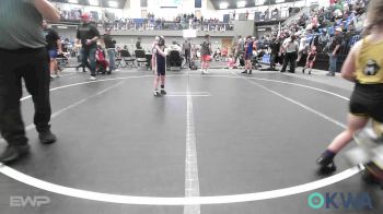 55 lbs Consi Of 4 - Tre Hartfield 4, OKC Saints Wrestling vs Luke Blundell, Kingfisher YellowJackets