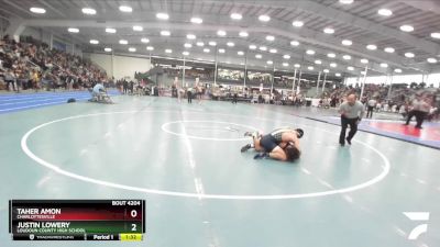 4-157 lbs Quarterfinal - Taher Amon, Charlottesville vs Justin Lowery ...