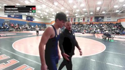 165 lbs Champ. Round 1 - Christian Friel, John Carroll University vs Cade Parent, Roanoke