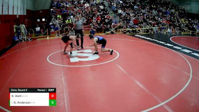 121 lbs Cons. Round 2 - Owen Anderson, Corry Area Hs vs Kira Watt, River Valley Hs