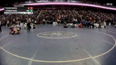 4A 132 lbs Quarterfinal - Connor Susa, Hickory Ridge High School vs Kaleb Martin, South Caldwell High School