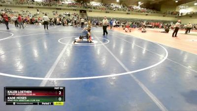 100 lbs Cons. Round 3 - Kade Moses, Open Mats Wrestling Club-AAA vs Kaleb Loethen, Tri-Cap Wrestling Club-AA