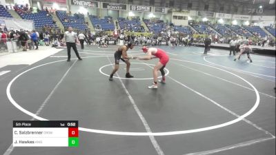 140 lbs 5th Place - Cooper Salzbrenner, Crowley County vs Jaivyn Hawkes, Knights Youth Wrestling