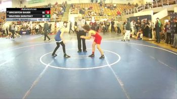 90 lbs Cons. Round 3 - Briceston Bauer, Monster Squad Wrestling vs Brayden Skrutsky, Edgewood Warriors