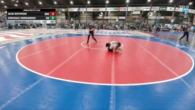 110 lbs Semifinal - Jace Boynton, Bowman County Dawg Club vs Joshuah Hernandez, Cody