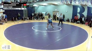 120 lbs. Cons. Round 2 - Amanda Rodekohr, Lexington vs Hailey Hager, Holt