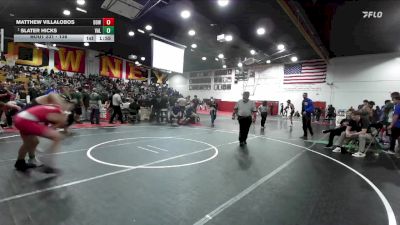 138 lbs Champ. Round 3 - Slater Hicks, Valenicia (Santa Clarita) vs Matthew Villalobos, Downey