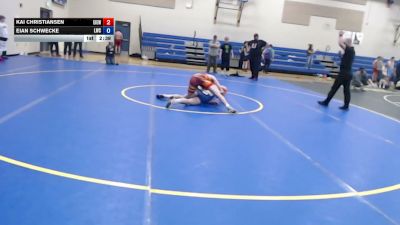 132 lbs Champ. Round 3 - Kai Christiansen, East Idaho Elite Wrestling Club vs Eian Schwecke, Lewiston Wrestling Club