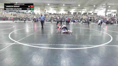 90 lbs Cons. Round 2 - Jameson Bishop, Heritage Outlaws vs Brayden Halfacre, Warren Co Wrestling