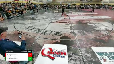 50 lbs Cons. Semi - Jory Heinrich, American Outlaws vs Sawyer Sigman, Sturgis Youth Wrestling