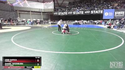 1A 157 lbs Quarterfinal - Daniel Washburn, Mount Baker vs Jose Gatica, Toppenish