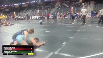 164 lbs Quarterfinal - Rowyn Wiltgen, Team Nebraska vs Alison Evans, Team Colorado