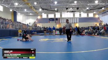 120 lbs Champ. Round 1 - Addie Lee, Center Hill vs Olivia Richardson, Oak Grove High School