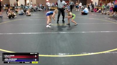 60-76 lbs Round 2 - Lyla Cisar, Wolfpack vs Aria Bushaw, Carolina Reapers