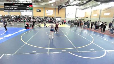 120 lbs Round Of 32 - Albert Cabrera, West Warwick vs Keagan Valente, Lincoln