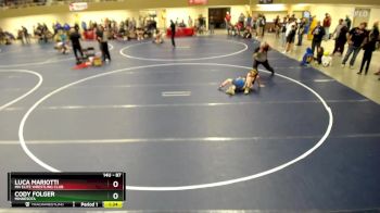 87 lbs Cons. Round 4 - Luca Mariotti, MN Elite Wrestling Club vs Cody Folger, Minnesota