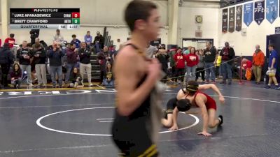 118 lbs Quarterfinal - Luke Afanasewicz, Chaminade vs Brett Crawford, St. Anthonys