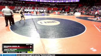 1A 132 lbs Quarterfinal - Vance Williams, Woodstock (Marian) vs Brandon Green Jr., Roxana