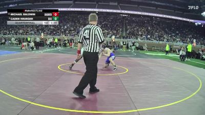 D1-175 lbs Quarterfinal - Caden Krueger, Detroit Catholic Central HS vs Michael Baldwin, Saginaw United HS