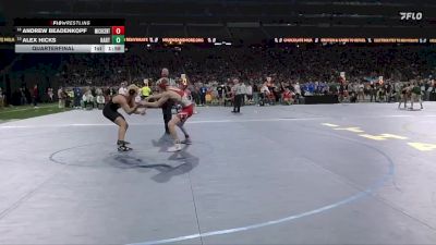 D3-175 lbs Quarterfinal - Alex Hicks, Hart HS vs Andrew Beadenkopf, Michigan Center