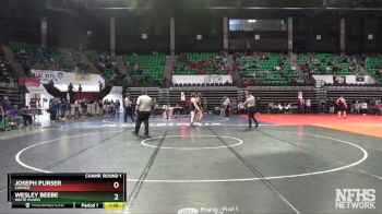 132 lbs Champ. Round 1 - Wesley Beebe, White Plains vs Joseph Purser, Corner