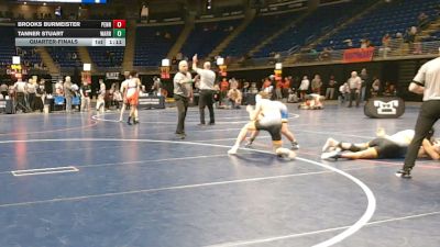 124 lbs Quarterfinal - Brooks Burmeister, Penn Trafford vs Tanner Stuart, Warren