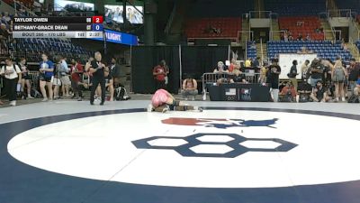 170 lbs Champ. Rd Of 128 - Taylor Owen, Ohio vs Bethany-grace Dean, Connecticut