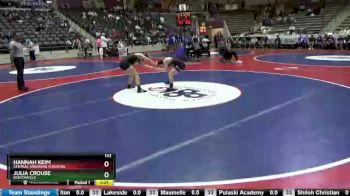 132 lbs Cons. Round 4 - Hannah Keim, Central Arkansas Christian vs Julia Crouse, Bentonville