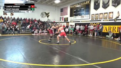 150 lbs Cons. Round 2 - Wyatt Paulsen, Newman Catholic vs Landyn Ankrum, HLV, Victor