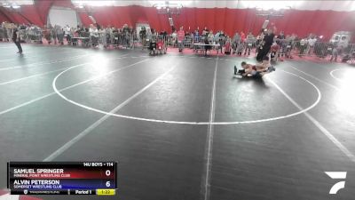 114 lbs Cons. Round 3 - Samuel Springer, Mineral Point Wrestling Club vs Alvin Peterson, Somerset Wrestling Club